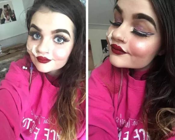 恶疾女孩用彩妆为她的人生涂上色彩|化妆|艾米莉|彩妆_新浪新闻