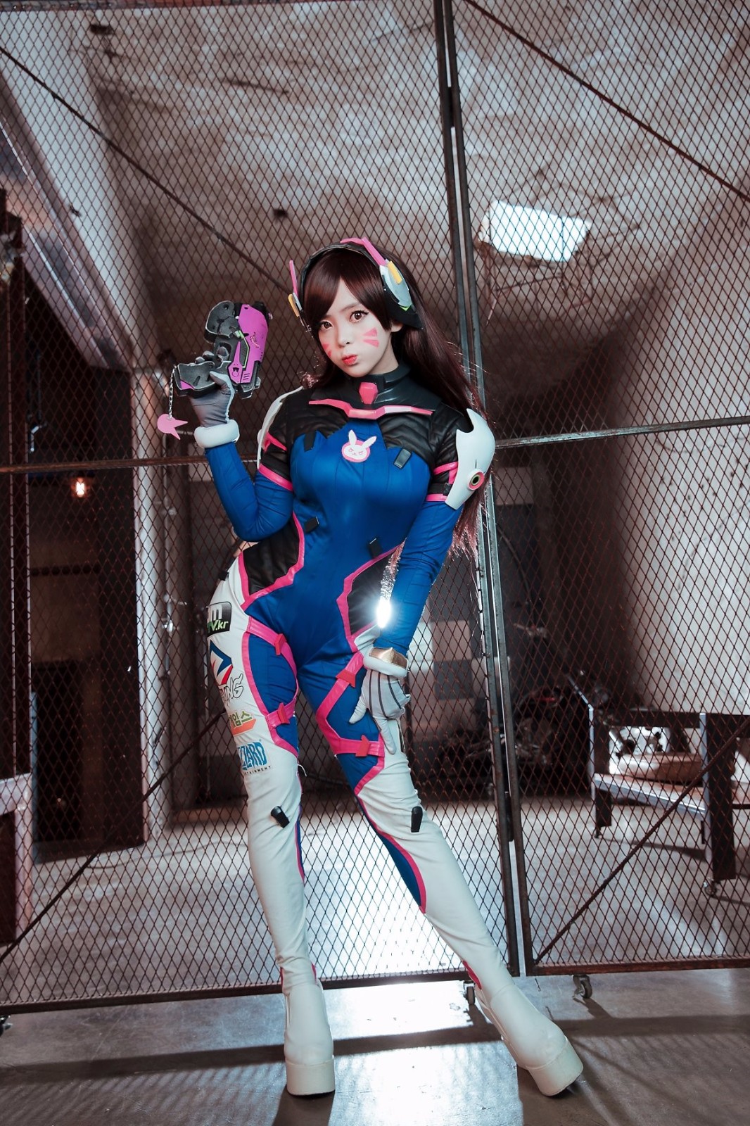 守望先锋dva韩国妹子本色cos可爱与大长腿我全都要