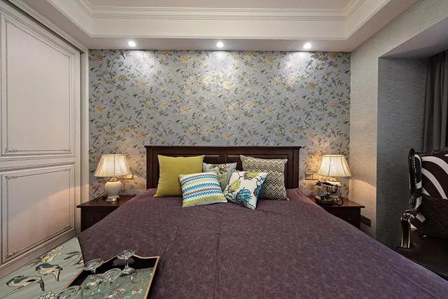 床头背景墙,贴这些墙布好漂亮!