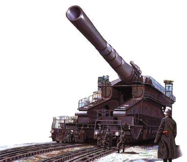 最初,古斯塔夫超重型铁道炮是德国设计的,这款铁道炮的数据是非常震撼