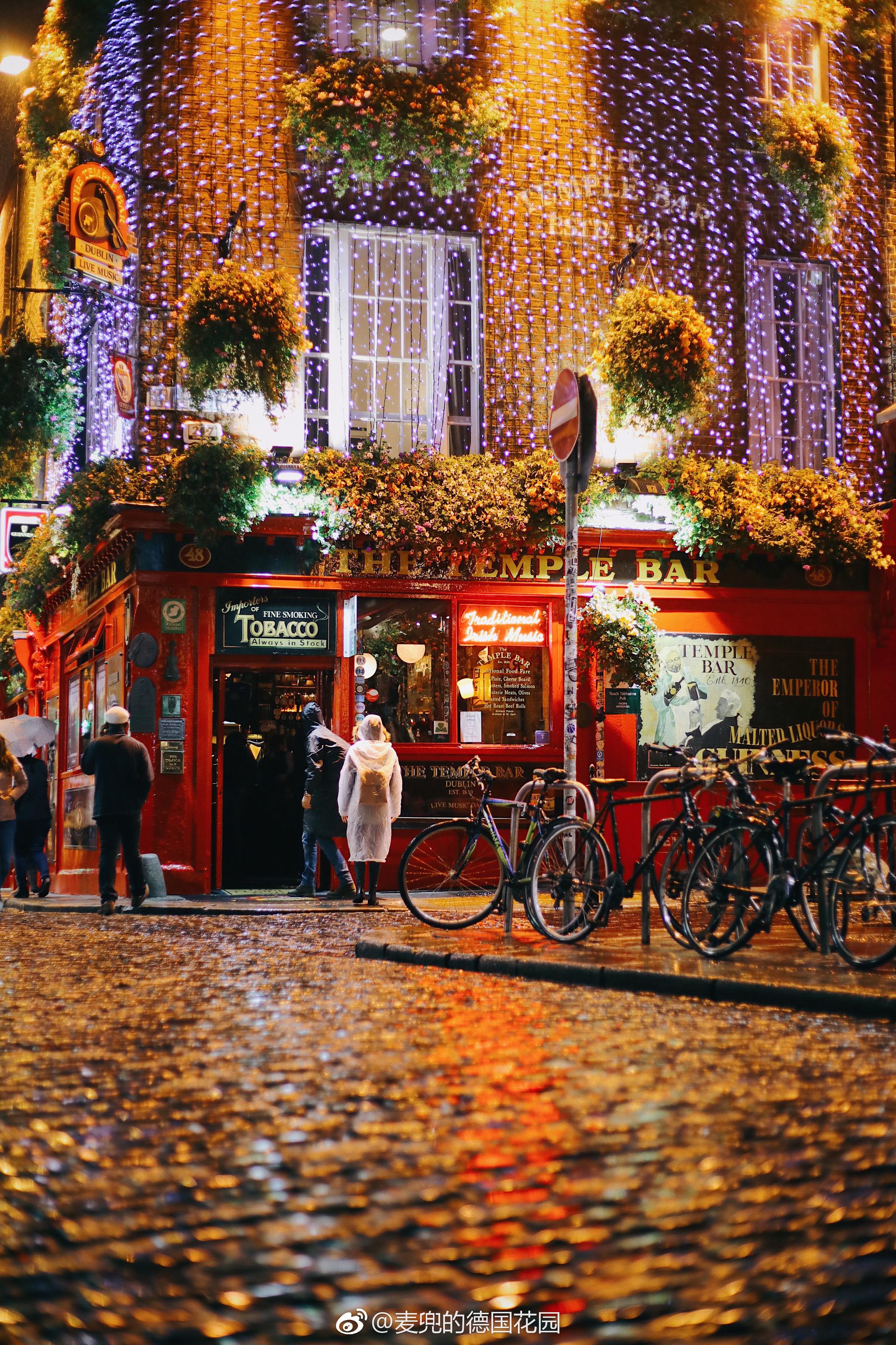 雨夜下的都柏林显得格外迷醉,走在熙熙攘攘的酒吧街头