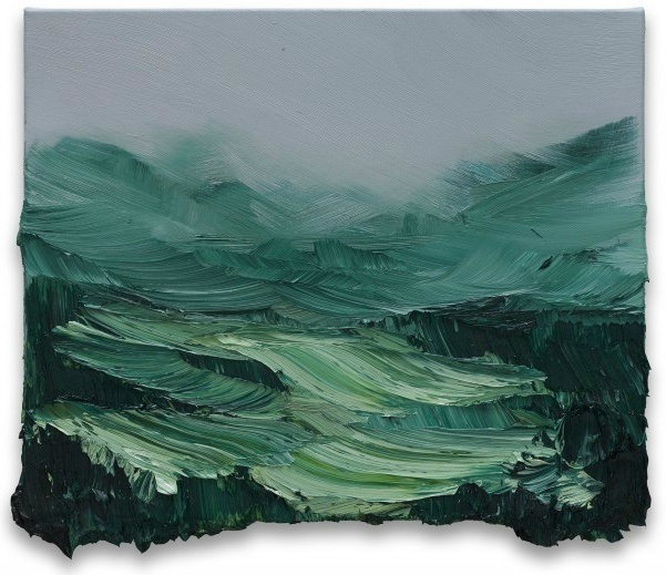 刮刀油画山脉~ 作者:conrad jon godly