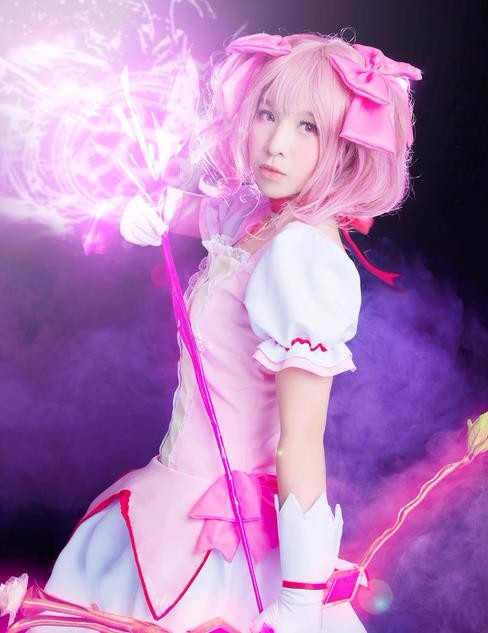 魔法少女小圆cosplay,满满的粉色少女心,coser都很卡哇伊!