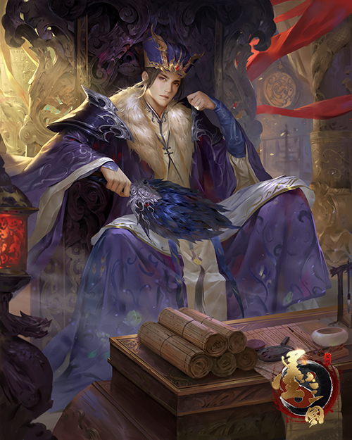 简直已经达到了游戏原画的水平,可以和《墨三国》司马懿原画对比一下