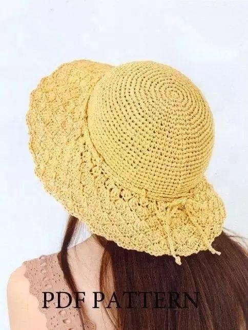 手工钩针编织/这些美丽的遮阳帽,夏天出行必备,你心动哪一款?