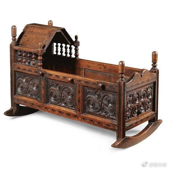欧洲古董摇篮 婴儿床