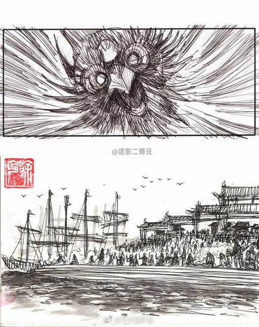徐克手绘分镜图曝光堪比专业漫画