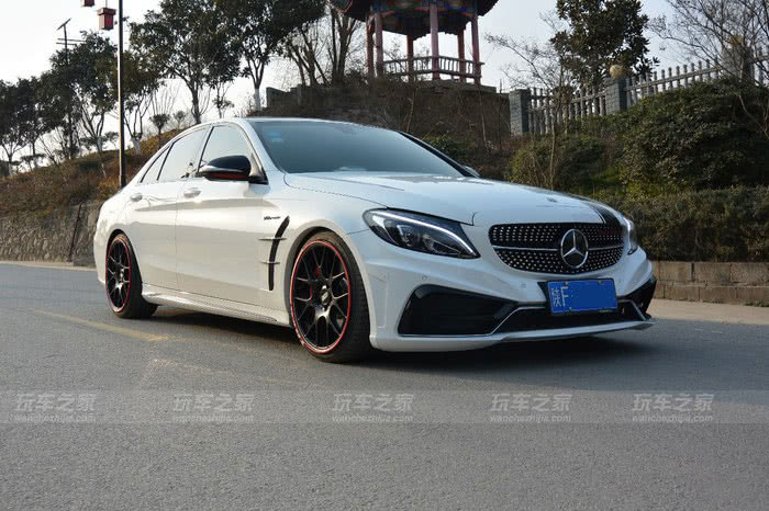 奔驰c200改装卡尔森包围 19寸bbs ch-r轮毂