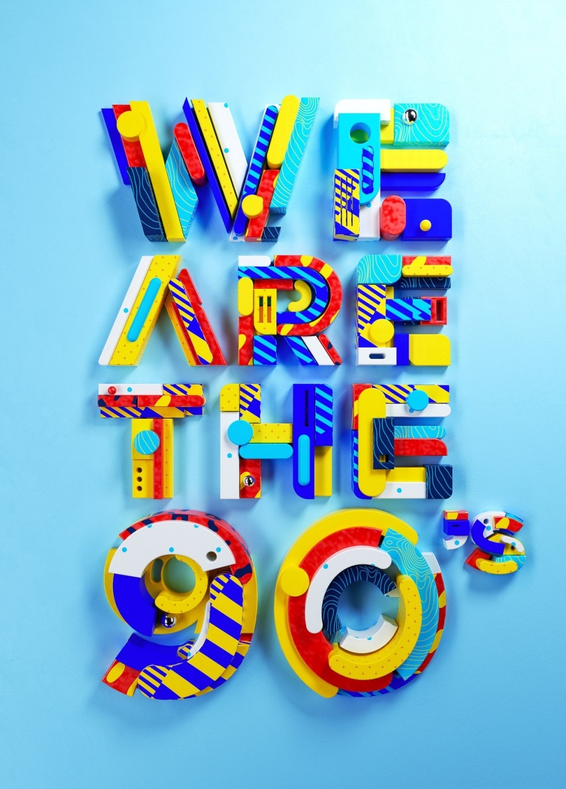 英国平面设计师 ben fearnley现实主义3d艺术字设计