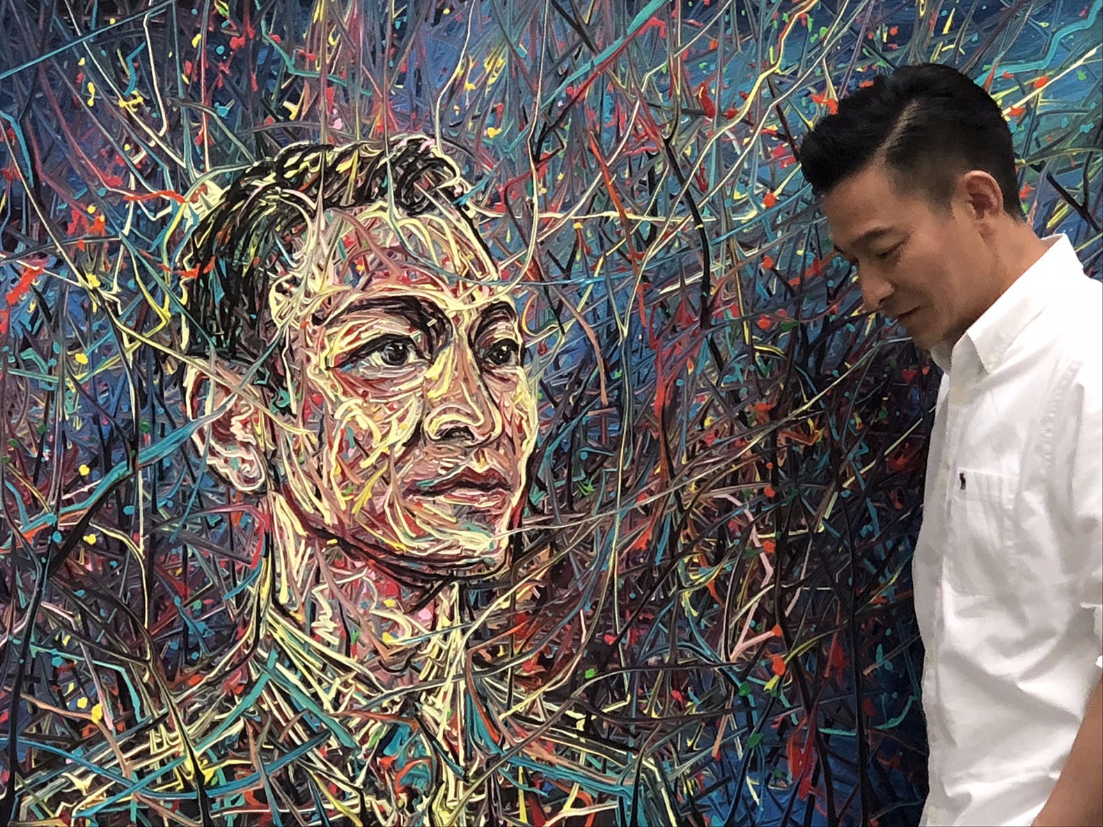 我爱 刘德华世界巡演邀请艺术家曾梵志作画海报 首站香港连唱20场