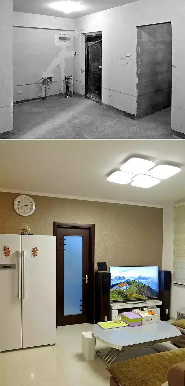 70平新房装修前后实景图对比,朋友看完都说改造后大气上档次!