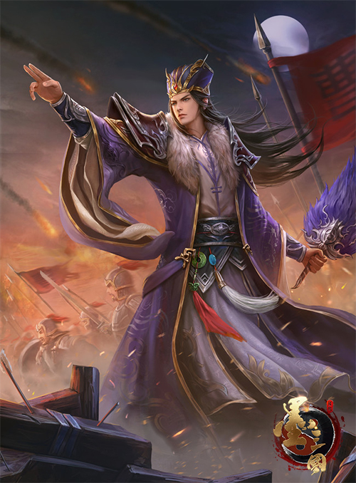 简直已经达到了游戏原画的水平,可以和《墨三国》司马懿原画对比一下