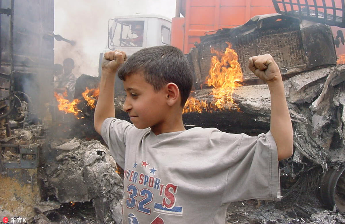 伊拉克战争照片 儿童图片