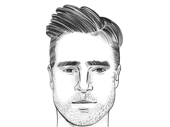 男士椭圆形和方形辨别及发型