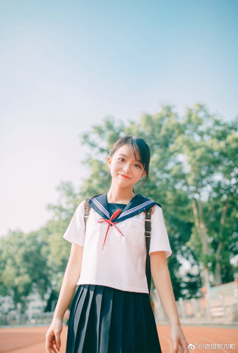 校服妹子清纯可爱阳光甜美写真集 @微相册 @微博摄影