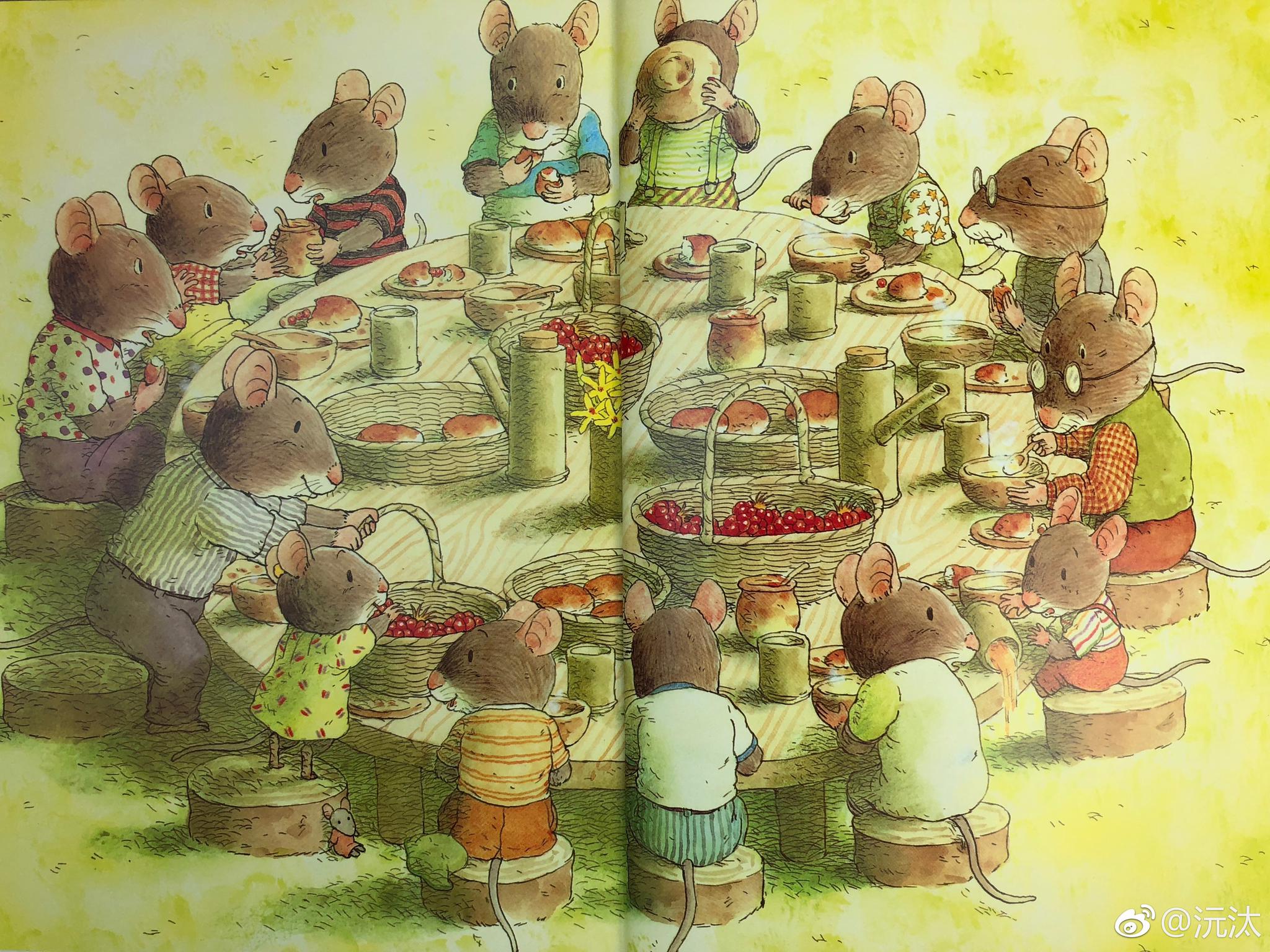 十四只老鼠祖孙三代的一大家子过得悠哉悠哉治愈系绘本