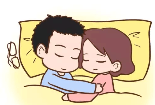 相拥入眠的人感情甜蜜.一方负责宠溺,一方负责依赖.