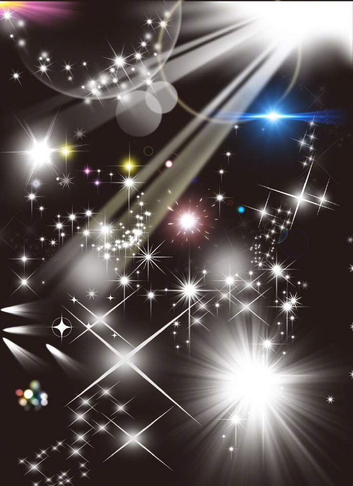 分享一组9套388款炫光光线光效灯光星光光晕设计素材打包微盘