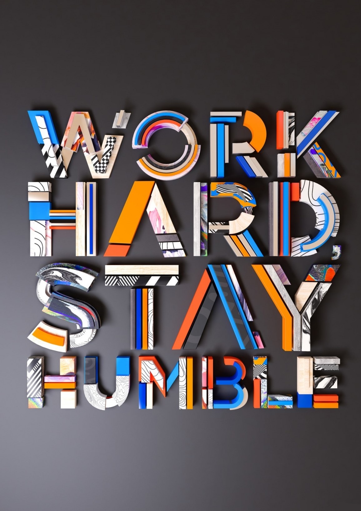 英国平面设计师 ben fearnley现实主义3d艺术字设计