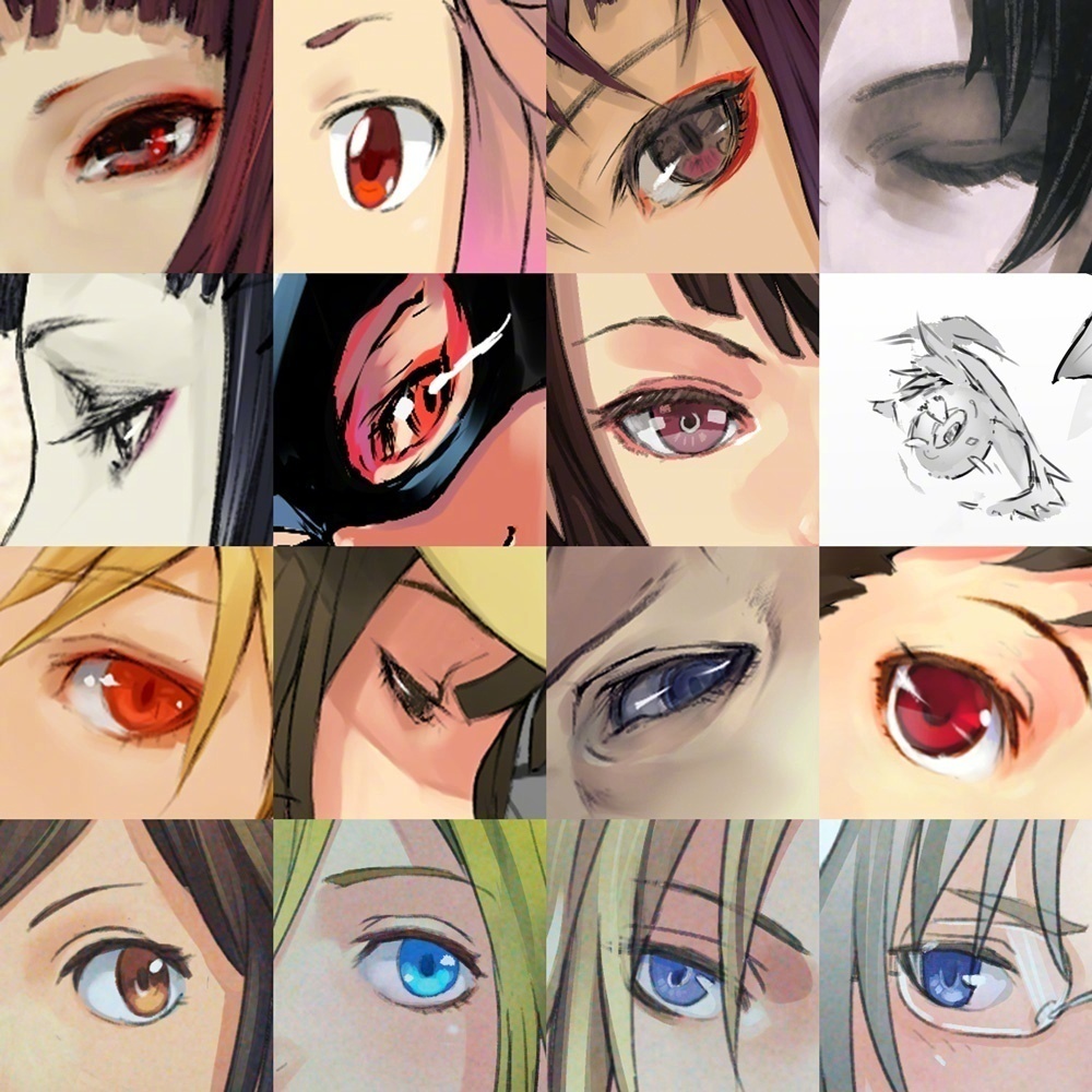 百十种动漫人物眼睛的画法,马走练习参考!