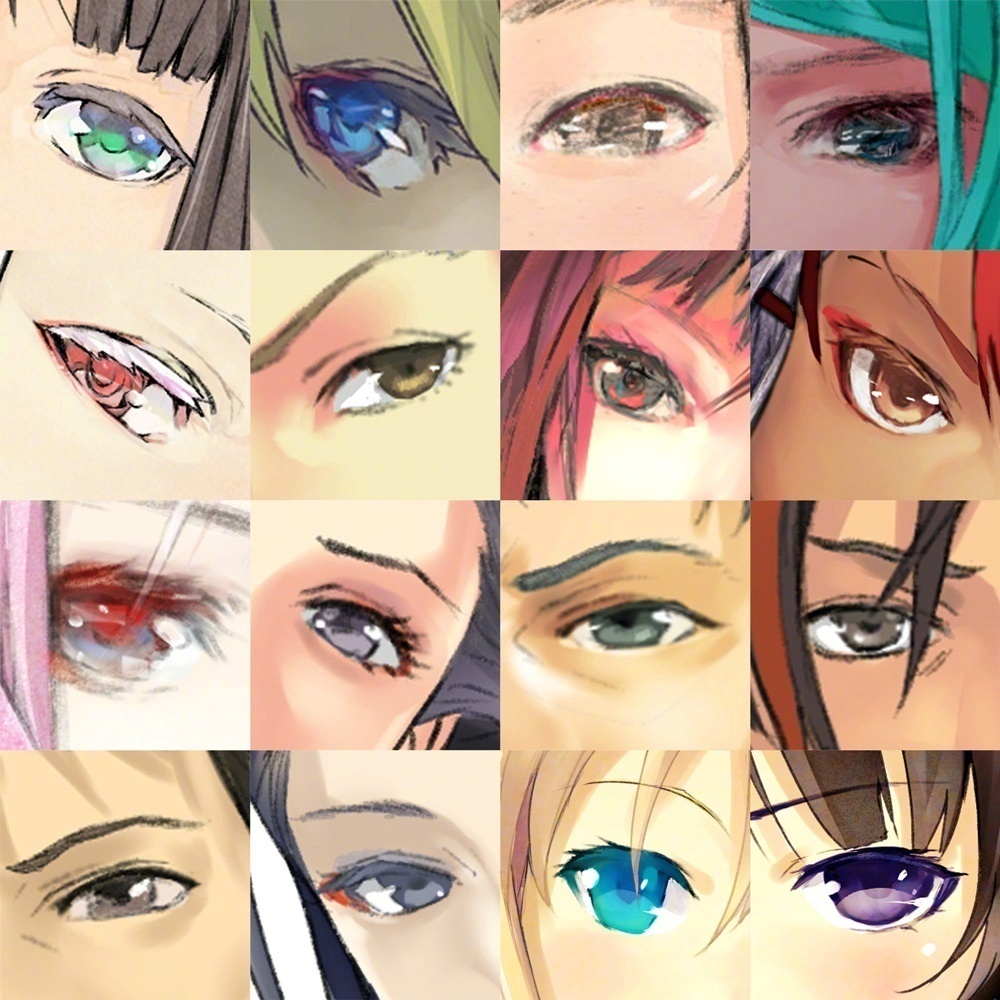 百十种动漫人物眼睛的画法马走练习参考