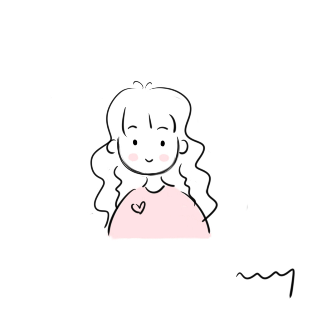 来自画师的投稿粉色系手绘简笔画小头像