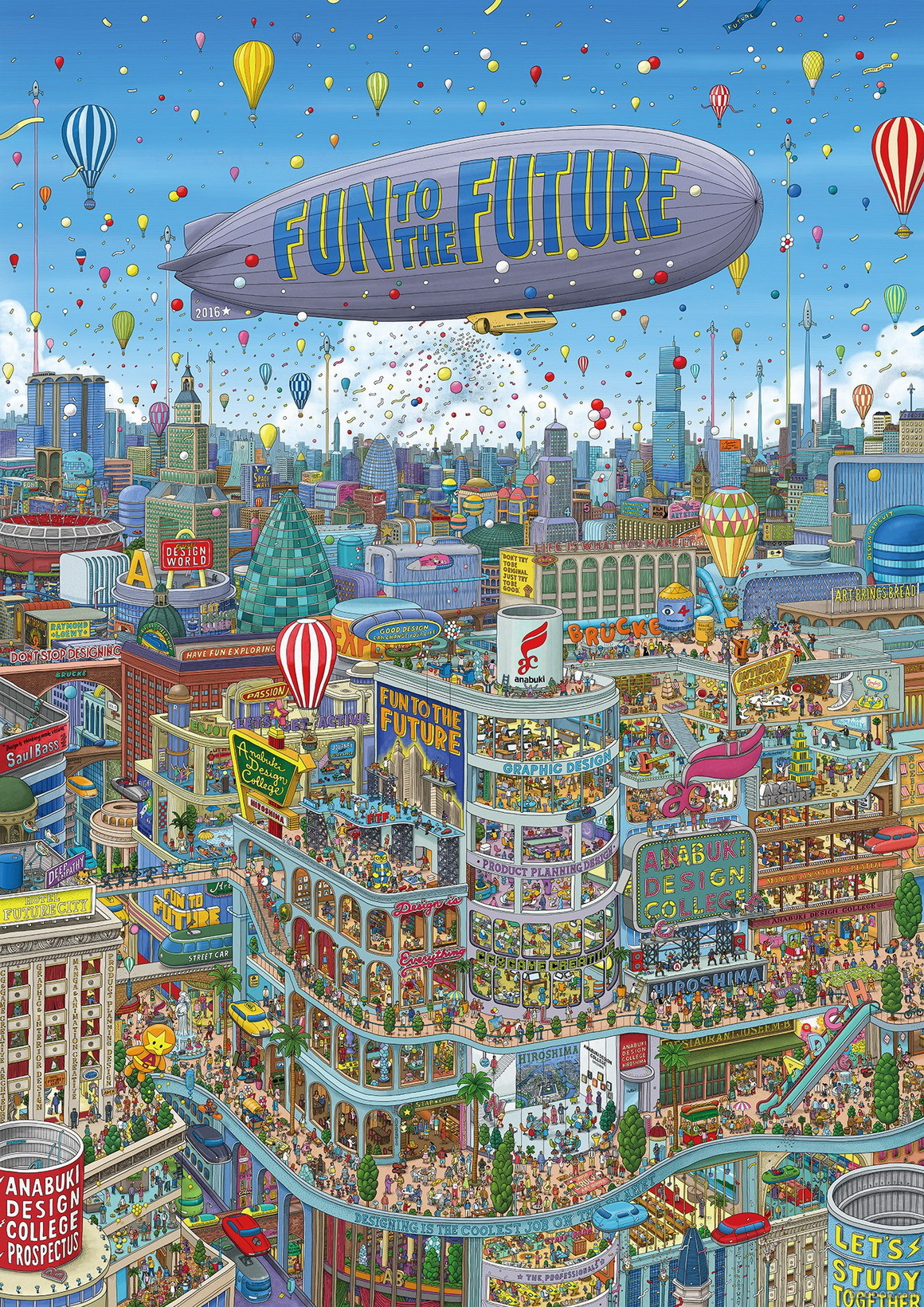 善于复杂大场面把控的日本ic4designinc城市插画作品