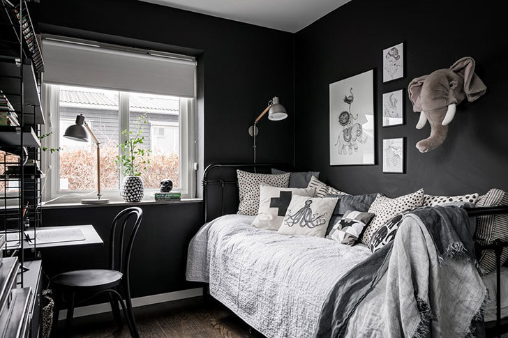 黑色系北欧风 / 哥德堡公寓