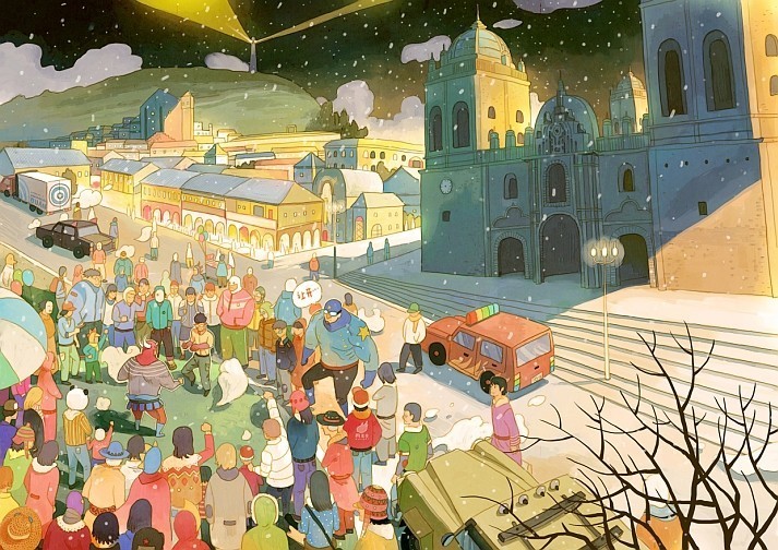 多彩世界的奇妙旅行-插画壁纸 ‖._新浪看点