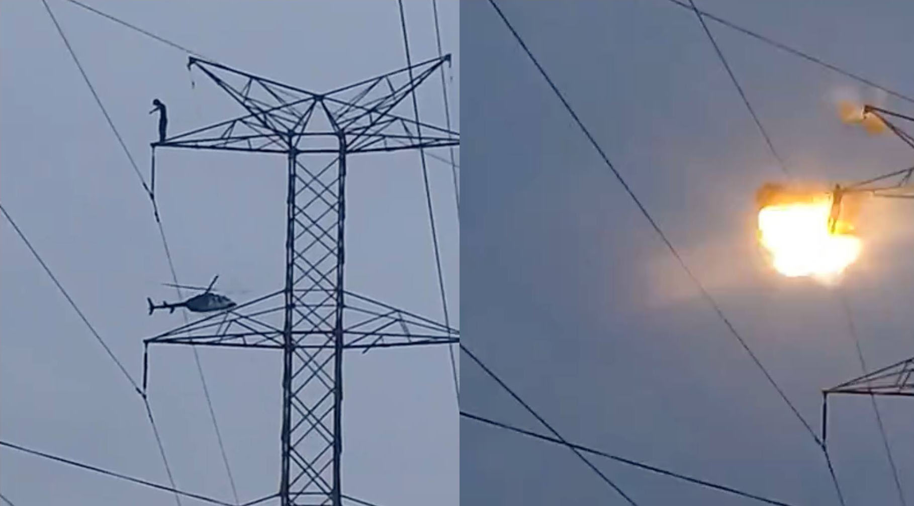 男子因抑郁症爬上高压线塔想自杀,后改变主意要下来时触电身亡