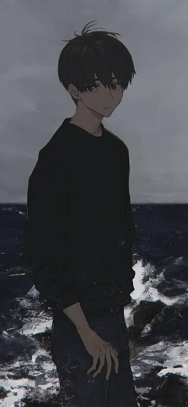 无水印壁纸聊天背景男生动漫头像手绘