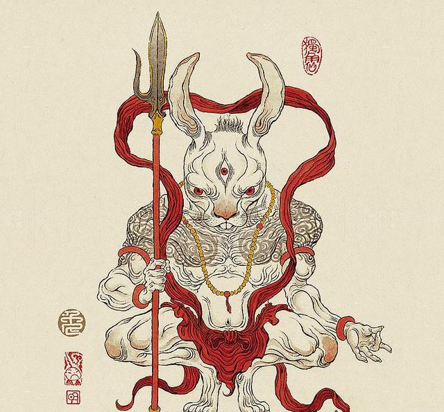 原创皮艺手工匠人制作十二神兽系列手办长耳定光仙