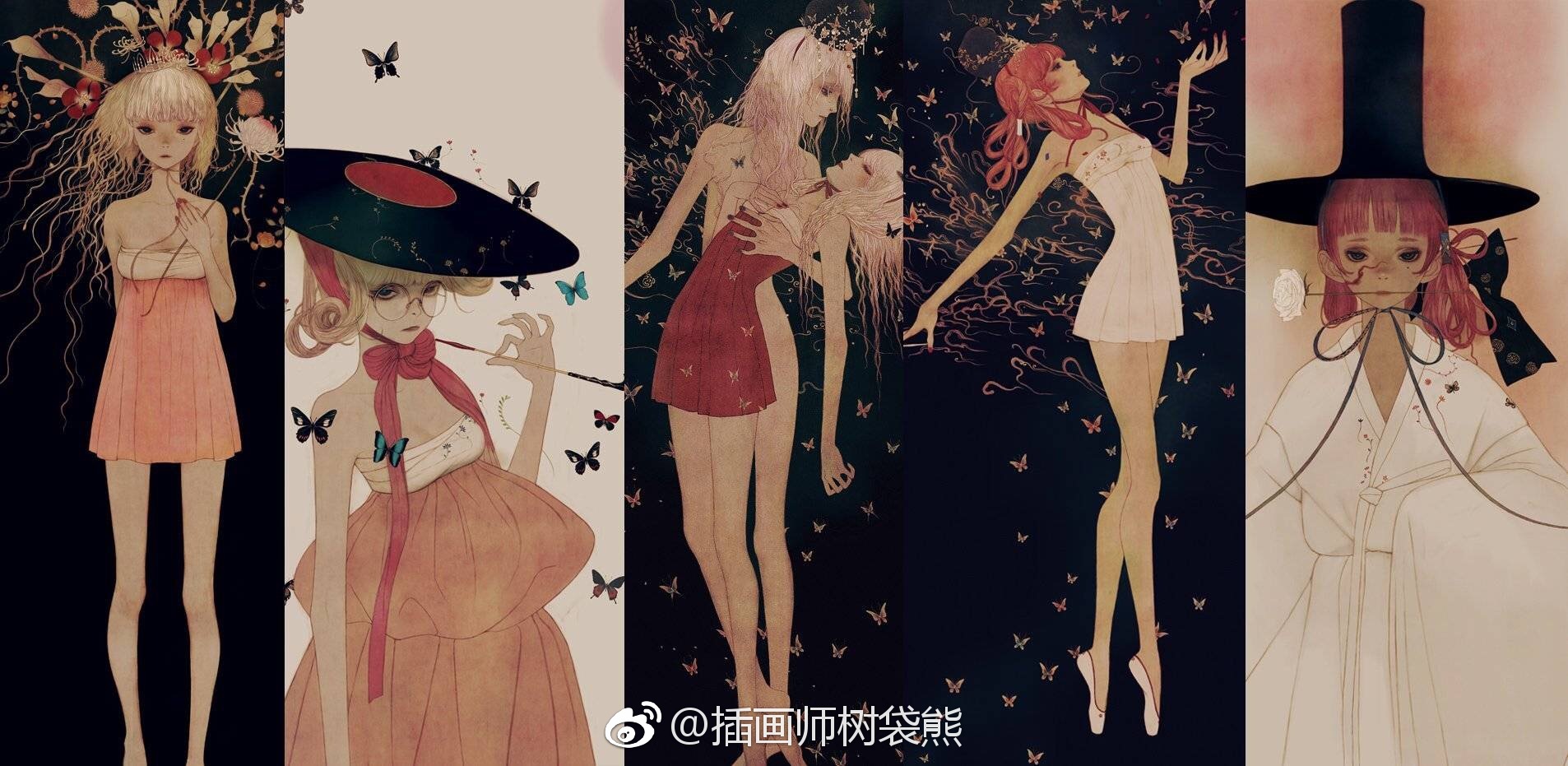 国外插画师 min sebin 唯美细腻的人物插画设计作品