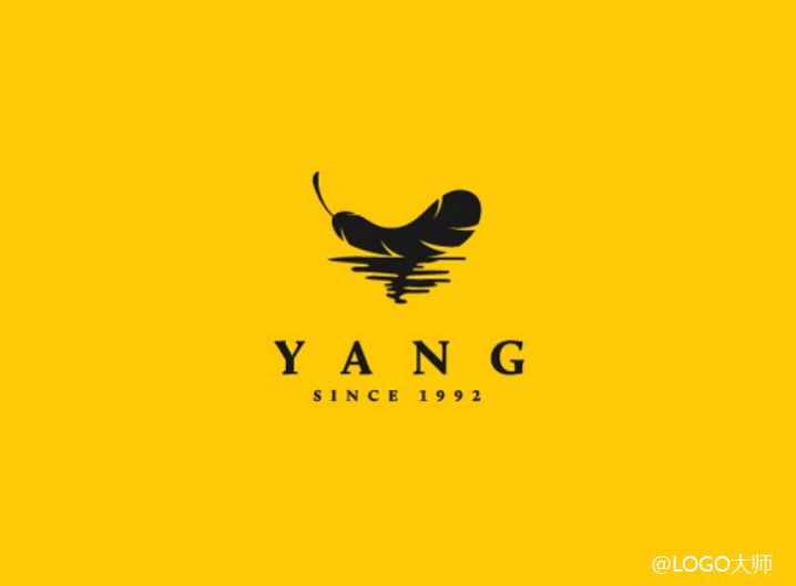一组以羽毛为元素的灵感logo设计欣赏