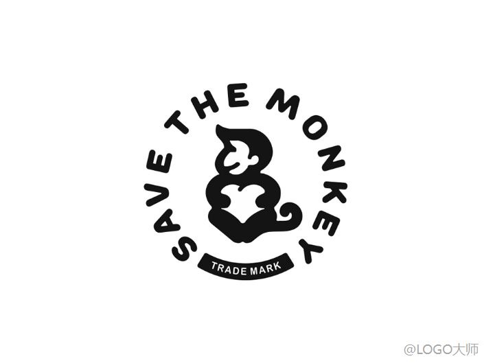 一组猴子和猩猩为元素的logo设计欣赏