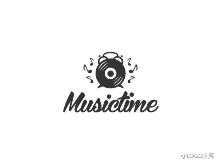 一组以黑胶唱片为元素的灵感logo设计欣赏