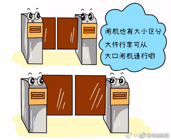 萌萌哒漫画告你,车站验票闸机这么用