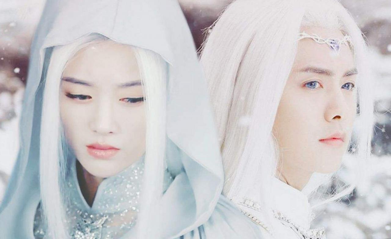 宋茜在《幻城》里的"白发梨落"精致得像个"洋娃