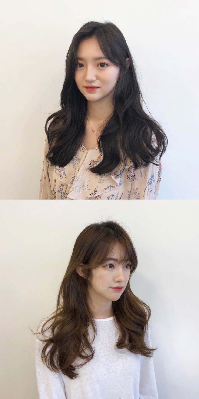 18款韩系微卷造型刘海处理得太好看