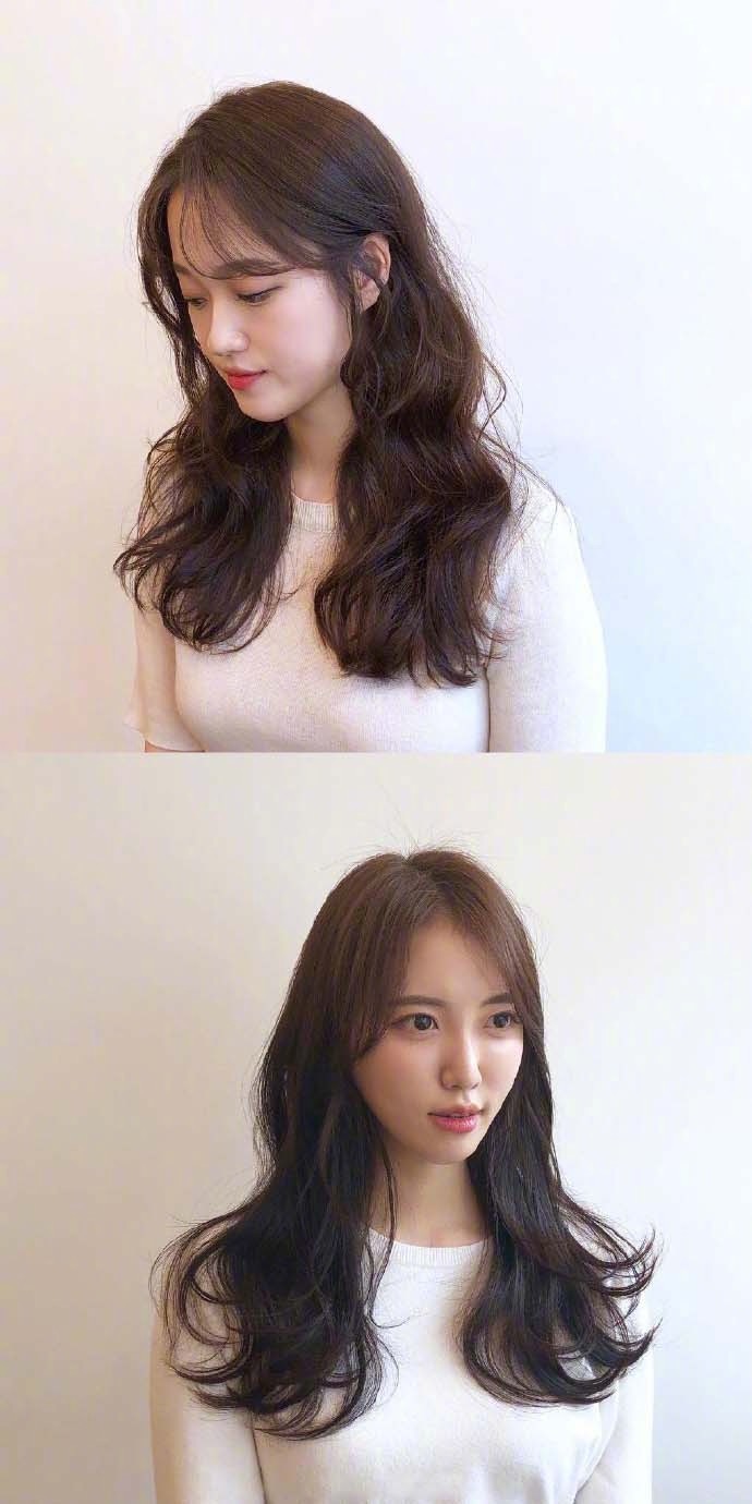 18款韩系微卷造型,刘海处理得太好看