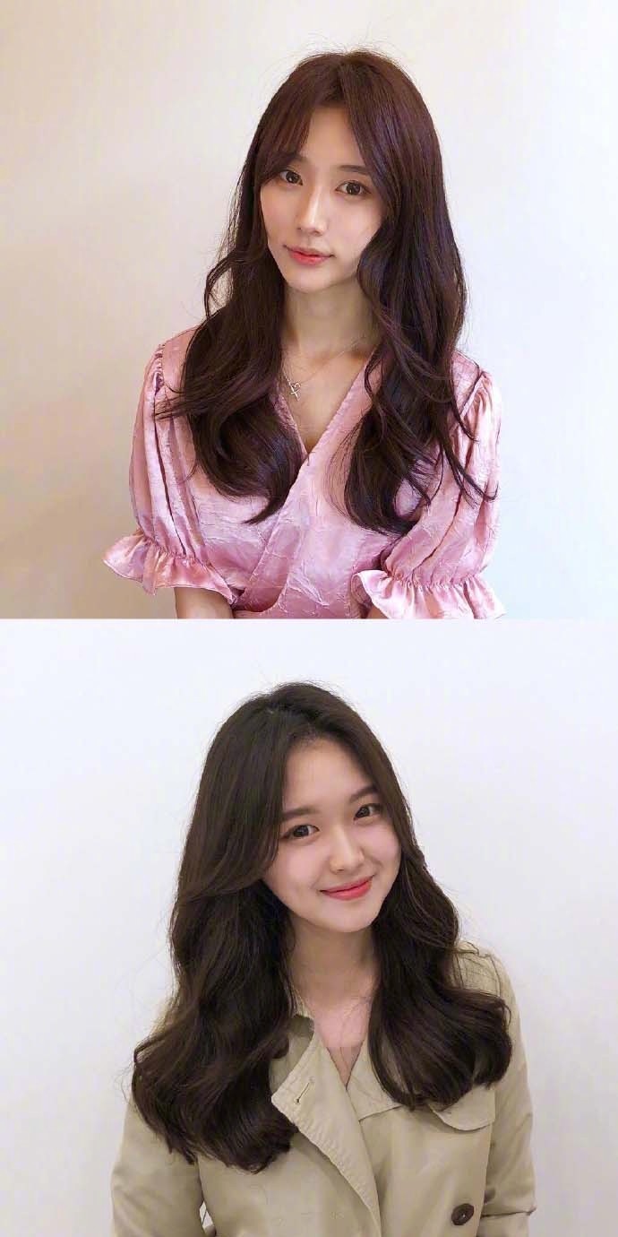 18款韩系微卷造型,刘海处理得太好看