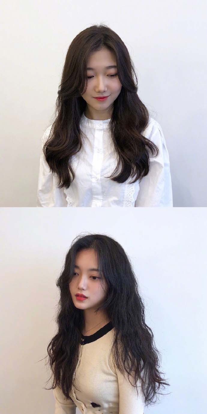 18款韩系微卷造型刘海处理得太好看
