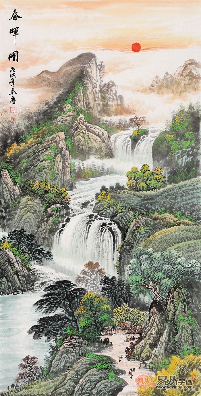 进户玄关装饰挂画 山水秀雅艺术淡泊