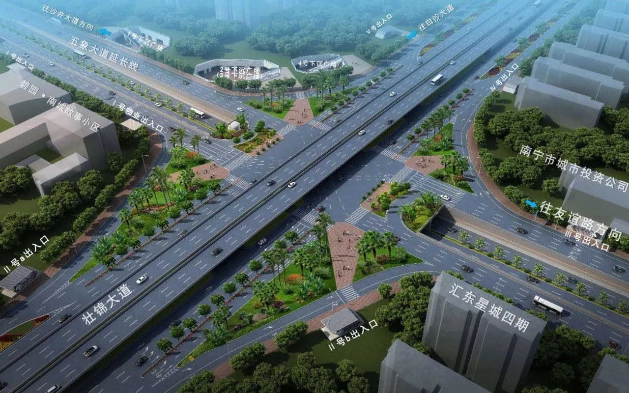 空中,地面,地下三维一体!南宁五象这个立交将大变样!