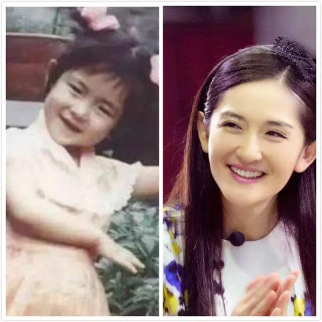 谢娜小时候是爸爸妈妈爷爷奶奶都爱的小孩子形象,圆圆的肉肉的特别