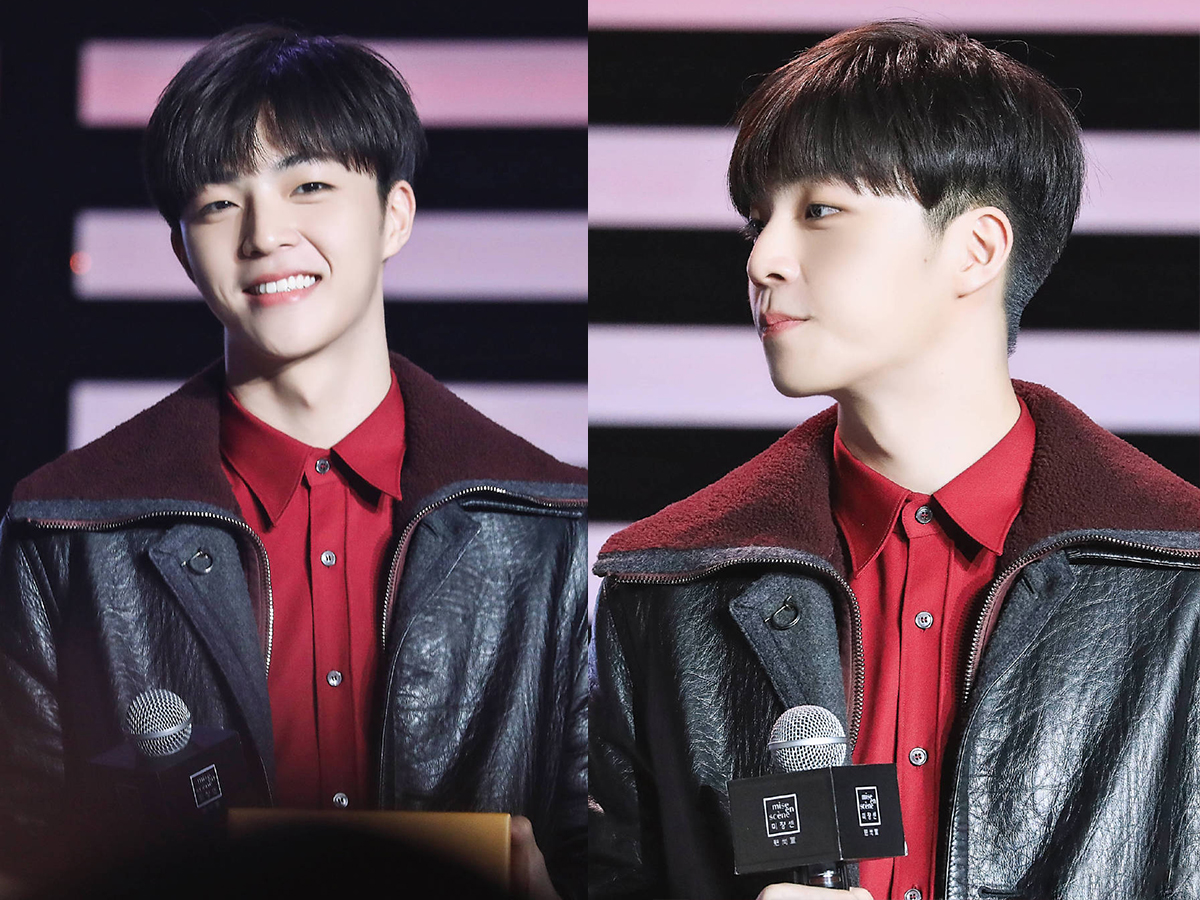 陈立农穿一身红撞上小鬼王琳凯套件皮大衣太酷了