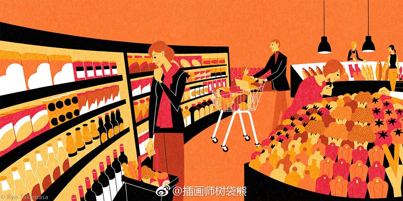 日本插画师ryotakemasa武政谅商业插画设计作品毕业于武藏野美