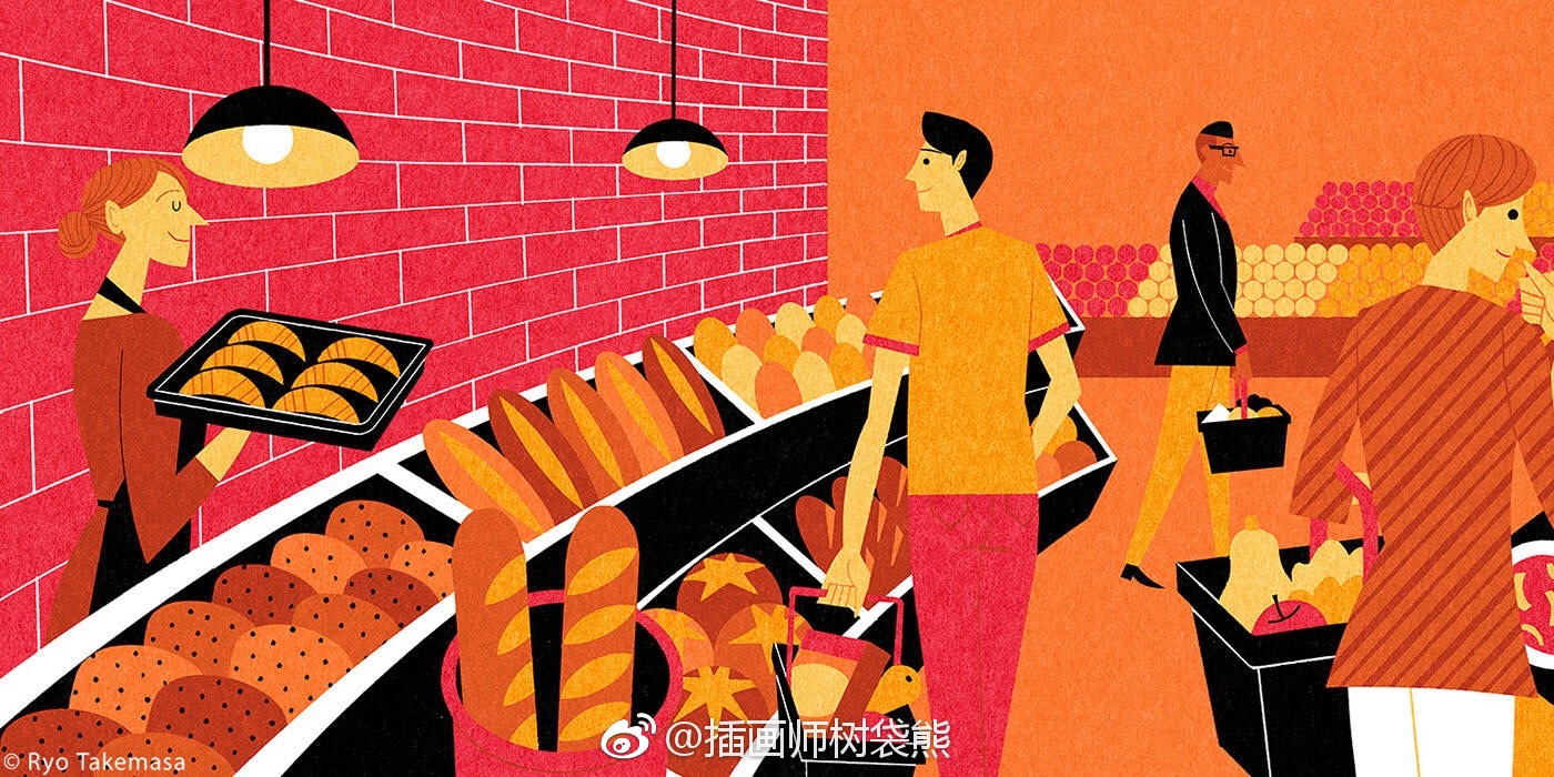 日本插画师ryotakemasa武政谅商业插画设计作品毕业于武藏野美