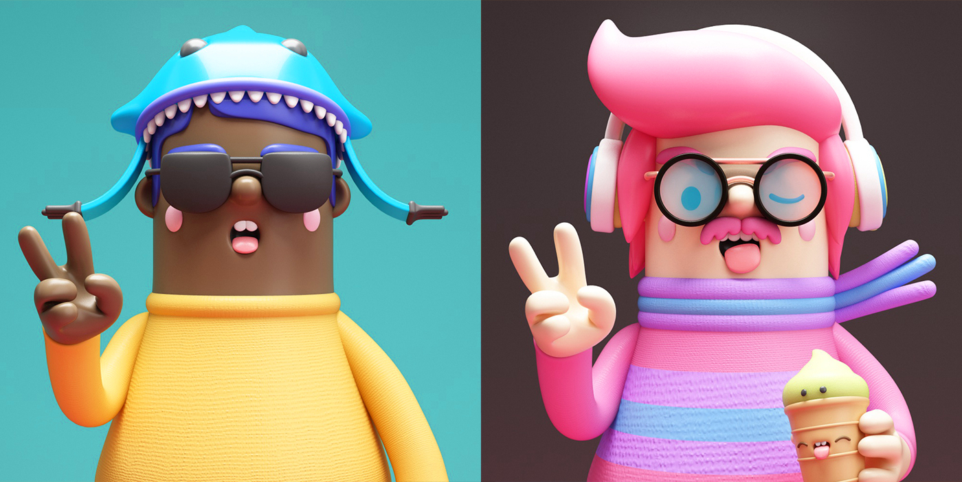 3d卡通角色模型,一个个都是萌物