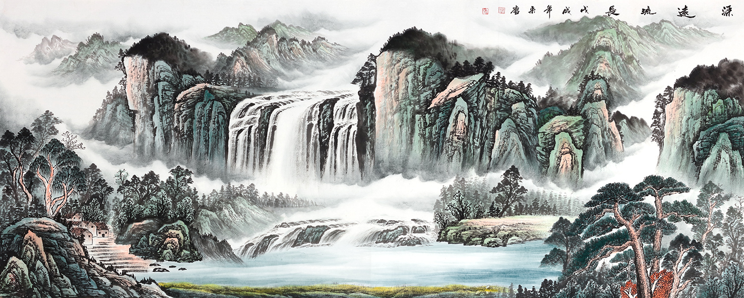 办公室挂画怎么选国画山水景色雅致艺术